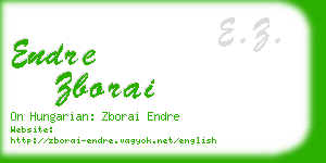 endre zborai business card